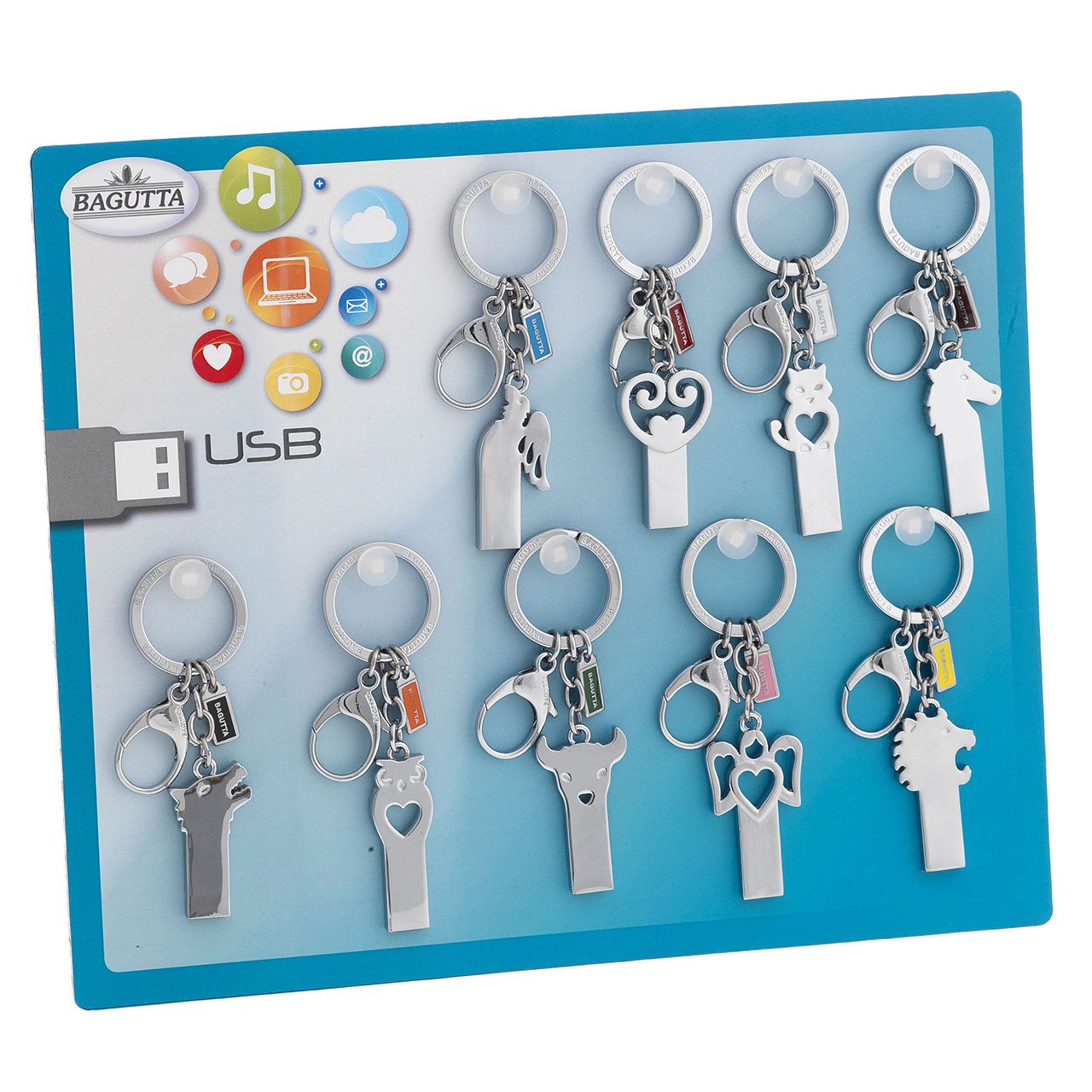 EXPOKIT 1x9 PORTACHIAVI CON USB - Art. 1881